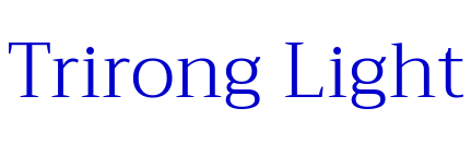 Trirong Light шрифт